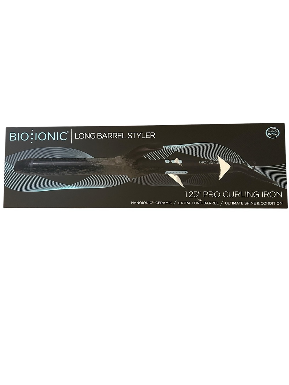 Bio Ionic 1.25" Pro Long Barrel Curling Iron - Black